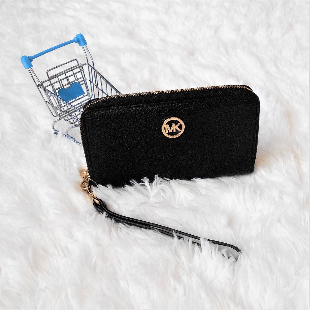 Michael Kors Large Flat MF Phone Case Black